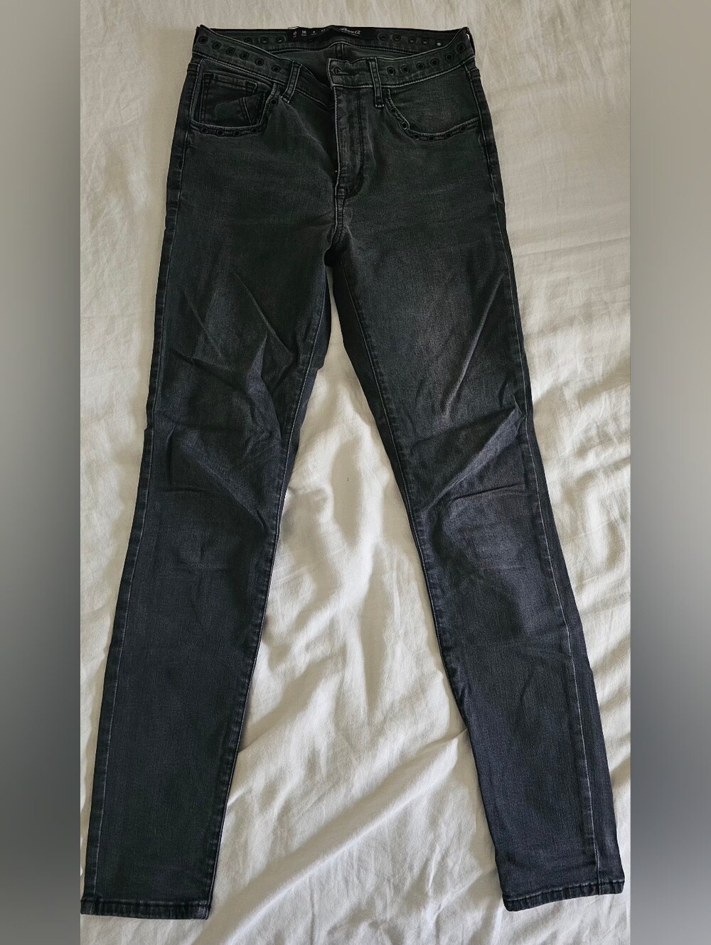 Denim&Co Women's Dark Charcoal Skinny Jeans
